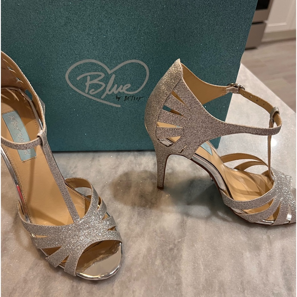 Silver metallic shoes